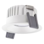 Ledvance LED spot Fix Aluminium Hvit 8W 640lm 36D - 927 ekstra varm hvit | Utskjæring 68mm - IP44 - beste fargegjengivelse - dimbar