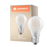 Ledvance Classic LED E27 Pære filament matt 4W 470lm - 827 ekstra varm hvit | erstatter 40W