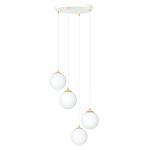 Emibig Pendel Lampe Royal Stål Hvit | Egnet for 4x E14 - Max 10W