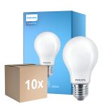Fordelspakning 10x Philips Corepro LED Pære E27 Pære matt 10.5W 1521lm - 830 varm hvit | erstatter 100W