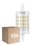 Fordelspakning 10x Philips CorePro LED R7S Linear 78mm Klar 7W 950lm - 830 Varm Hvit | Erstatter 60W