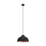 Eglo Pendel Lampe Truro 2 Stål Svart Kobber | IP20 - Egnet for 1x E27 
