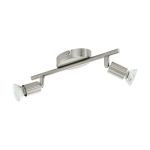 Eglo Taklampe Buzz-LED Stål Sateng Nikkel 2x2.8W 2x250lm - 830 Varm Hvit | IP20 - Inkl. 2x GU10