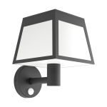 Eglo Veggbelysning Altilia Solar Svart 7W 800lm - 830 Varm Hvit | IP65 - Bevegelsessensor