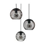 Eglo Pendel Lampe Almanzora Stål Svart Kobber | IP20 - Egnet for 3x E27 