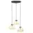 Brilliant Kaizen Pendel Lampe Glass Pendel Lampe Metall Svart Beige | 400mm - Egnet for 3x E27