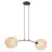 Emibig Pendel Lampe Motif Stål Svart | Egnet for 2x E27 - Max 15W