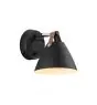DFTP by Nordlux Strap 15 Veggbelysning Metall og Leather Svart | Egnet for GU10
