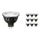 Fordelspakning 10x Philips Master LED Spot GU5.3 MR16 6.7W 410lm 10D - 927 ekstra varm hvit | beste fargegjengivelse - dimbar - erstatter 35W