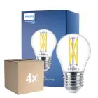 Fordelspakning 4x Philips MASTER LED Lustre E27 Ball Filament Klar 2.5W 340lm - 922-927 Dim To Warm | Beste Fargegjengivelse - Dimbar - Erstatter 25W
